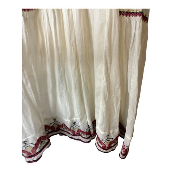 Free People Sweet Escape Midi Dress Embroidered Boho Cottage Western Hippie M - Picture 8 of 15